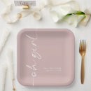 Search for dusty rose plates Baby shower