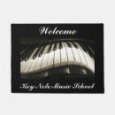 Search for musical notes doormats Black and white