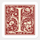 Search for initial i stickers Red
