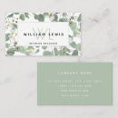 Search for eucalyptus business cards Rustic