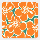 Search for orange hibiscus stickers Hawaii