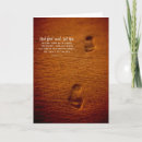 Search for footprints in the sand cards Christian