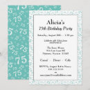 Search for 75 year old birthday invitations Modern