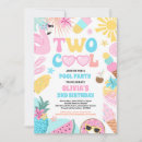 Search for two cool birthday invitations Pool party