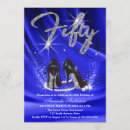 Search for silver 50th birthday invitations Blue and silver