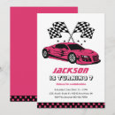 Search for pink car birthday invitations Kids birthday party