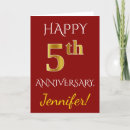 Search for for 5th wedding anniversary cards Elegant