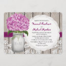 Search for purple hydrangea wedding invitations Mason jar