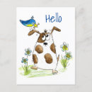 Search for dog with bird postcards Puppy