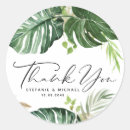 Search for monstera wedding stickers Thank you