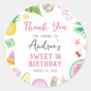 Search for tropical thank you stickers Trendy