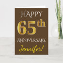 Search for 65th wedding anniversary cards Faux gold
