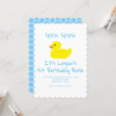 Search for rubber ducky birthday invitations Splish splash