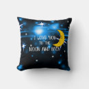 Search for love you to the moon and back cushions Night sky