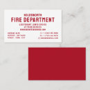 Search for firefighter business cards Fire department