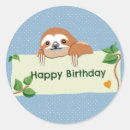 Search for happy sloth stickers Birthday