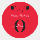 Search for happy birthday red and black stickers For her