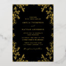 Search for black and gold wedding invitations Floral