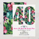 Search for hawaiian 40th birthday invitations Hibiscus
