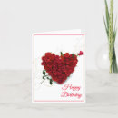 Search for hearts and roses birthday cards Red