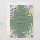 Search for lavender and yellow wedding invitations Greenery