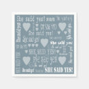 Search for she said yes napkins Engaged