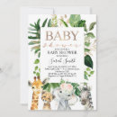 Search for gold safari baby shower invitations Cute safari animals
