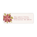 Search for poinsettia return address labels Botanical christmas