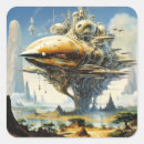 Search for vintage science fiction stickers Space travel