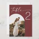 Search for burgundy table cards Photo table number