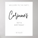 Search for 30th birthday posters Black and white