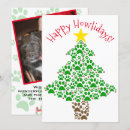 Search for paw prints christmas cards Happy howlidays