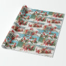 Search for elves wrapping paper Vintage