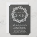 Search for wreath graduation invitations Chalkboard