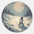 Search for vintage snowman stickers Retro