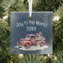 Search for old truck christmas tree decorations Watercolor