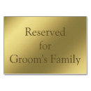 Search for reserved table cards Gold