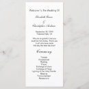 Search for traditional wedding programs Classic