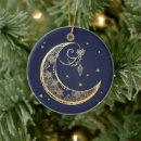 Search for gold moons christmas tree decorations Crescent moon