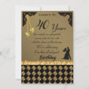 Search for dance 40th birthday invitations Gold
