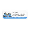 Search for blue cat return address labels Cats
