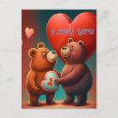 Search for valentine bear postcards Red