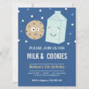 Search for milk and cookies birthday invitations Dessert party
