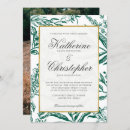 Search for dark green and gold invitations Floral flowers