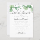Search for watercolor eucalyptus bridal shower invitations Calligraphy
