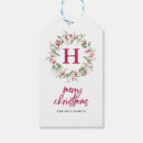 Search for monogram gift tags Wreath