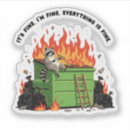 Search for funny raccoon stickers Sarcasm