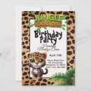 Search for leopard print birthday invitations Wild and three