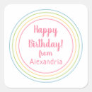 Search for colored stickers Happy birthday