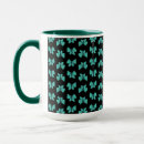 Search for black and turquoise mugs White
